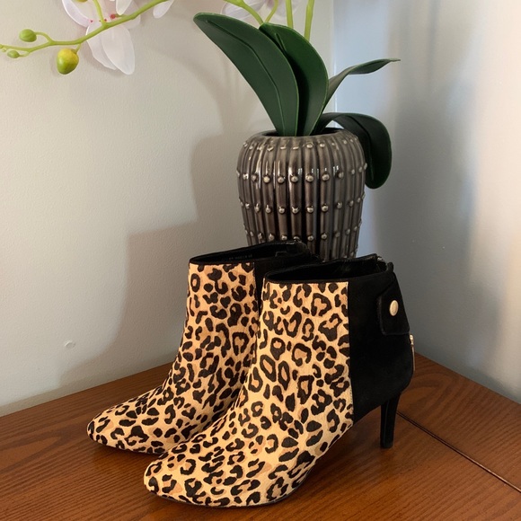 Cole Haan Ankle Booties Leopard Print - Picture 1 of 8